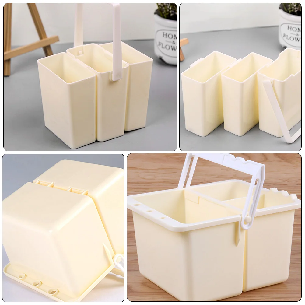 2pcs Wash Bucket Set Compact Paint Brush Cleaner For Artist Watercolor Brush Holder Reusable Painting Accessory Washing Bucket