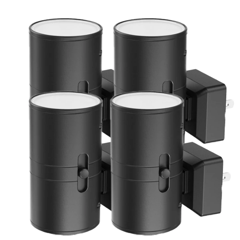 

Цилиндрический светодиодный ночник, современный ночник, вилка европейского/американского стандарта, настенный светильник с регулируемой яркостью и регулируемой яркостью, подходит для спальни