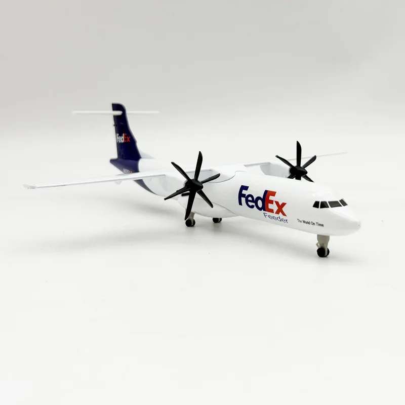 20CM Fedex Express ATR Aircraft Model Aircraft Die Casting Metal Aircraft Collection Gifts, Decorations, Desktop Ornaments