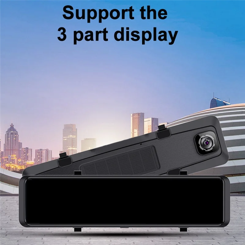 GROCE-Dash Cam Carplay Sem Fio Para Android Auto 4G Para Android 14.0 8 Core Carro DVR ADAS Espelho Link 5G Wifi Bluetooth