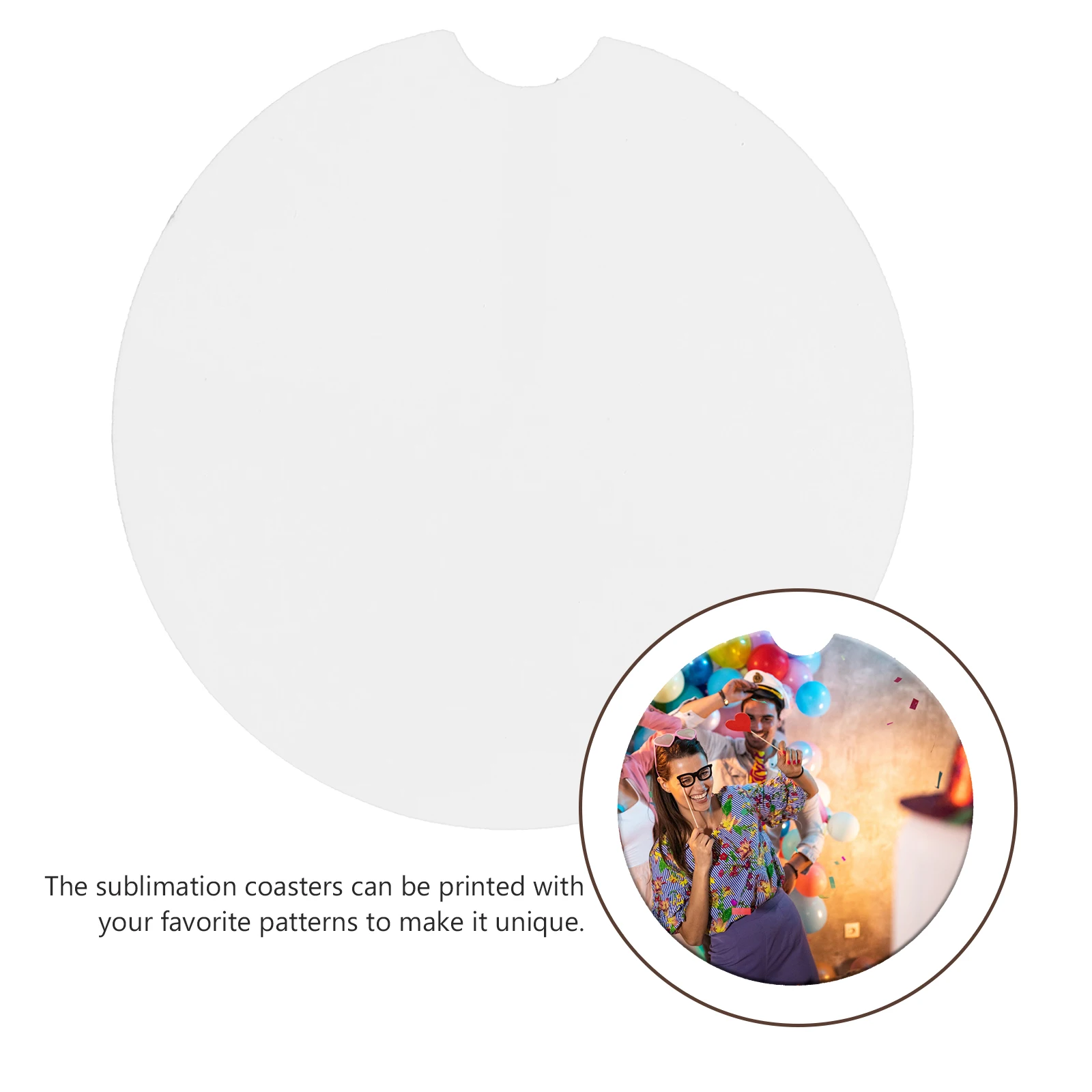 

20pcs Blank Sublimation Coasters Wood Diy Cup Mats Car Cup Pads Non-Slip Durable Lightweight Smooth Surface For Coffee Tea Cups