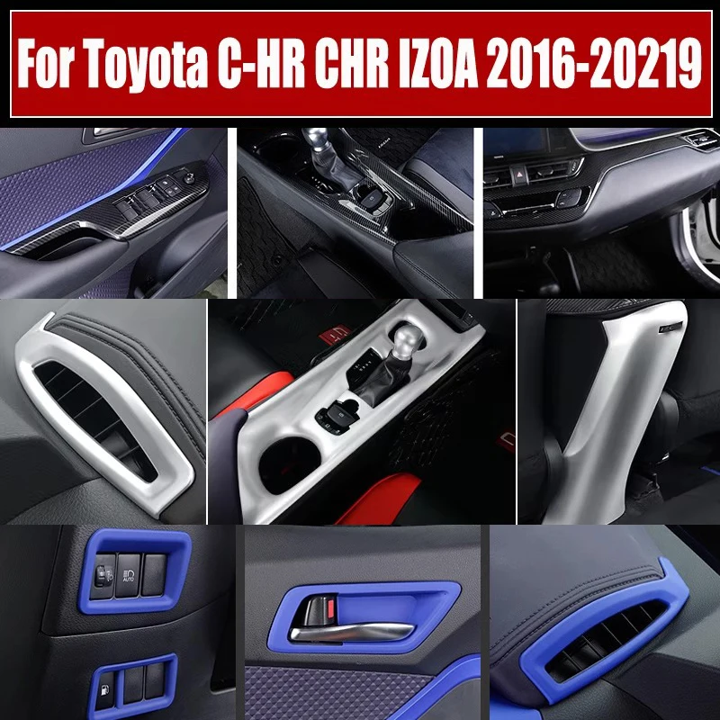 Car interior trim For Toyota C-HR CHR 2018-21Car Rear Armrest Panel Trim Cover Center Console Panel Instrument Panel Air Outlet