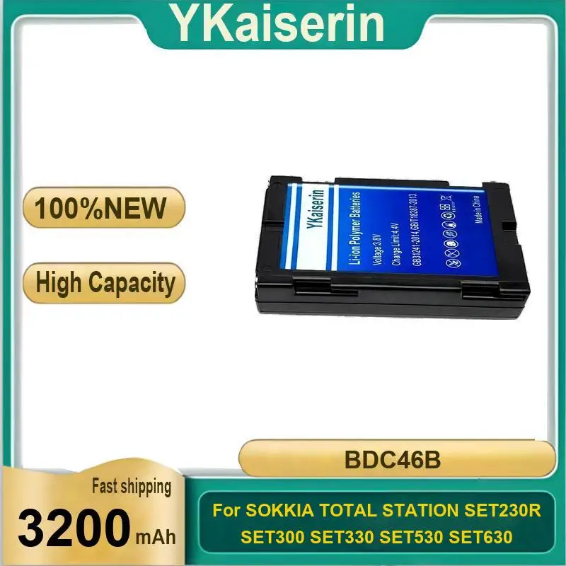 

Strong Compatibility Total Station Battery BDC46B 3200Mah For Sokkia SET230R SET300 SET330 SET530 SET630 Portable