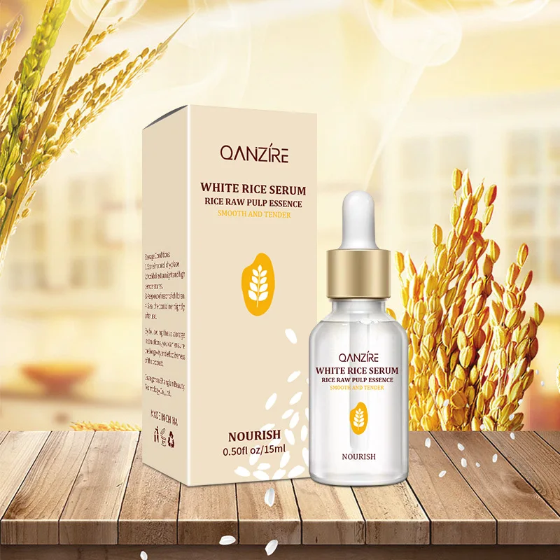 White Rice Serum Rice Raw Pulp Essence Smooth and Tender, Deep Nourishment & Brighten Skin Color & Antioxidant Protection, 15ml