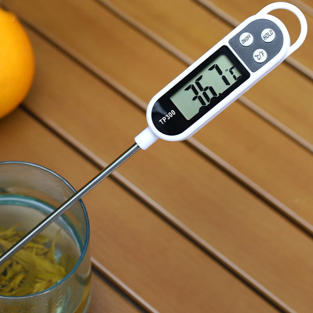 Digital Food Thermometer Probe Instant Read Water Milk Oil Liquid Temperaure Sensor Meter Easy To Use Household Kitchen Supplies