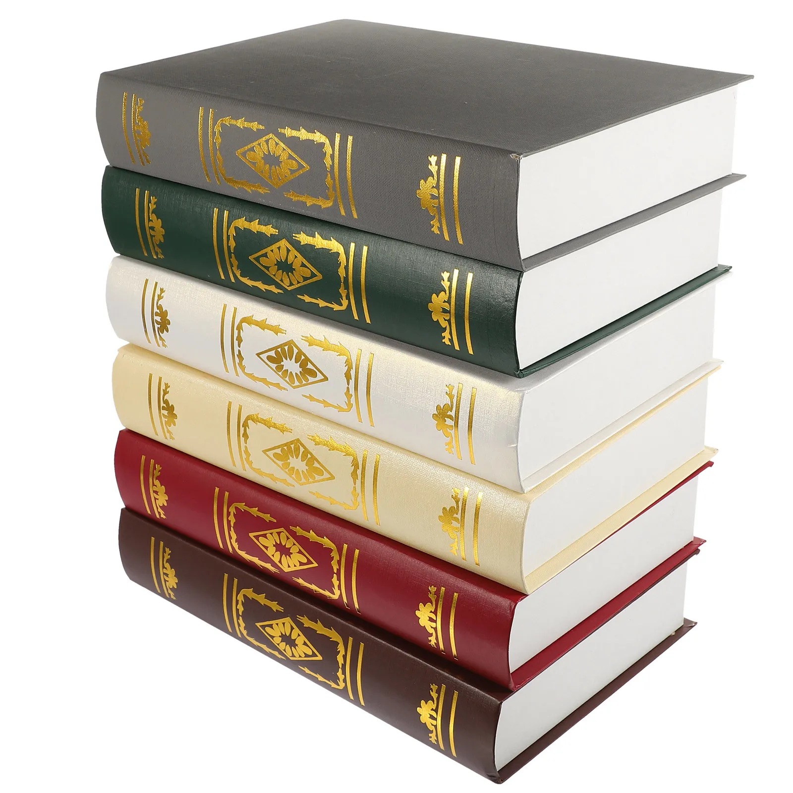 

6Pcs Fake Book Simulation Book Ornament Artificial Desktop Decoration Photo Prop for Room Desktop Adorn