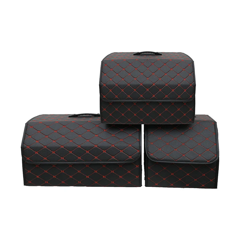 30cm Car PU Leather Trunk Storage Box Portable Foldable Storage Car Multiuse Storage Car Trunk Bag Auto Storag Box