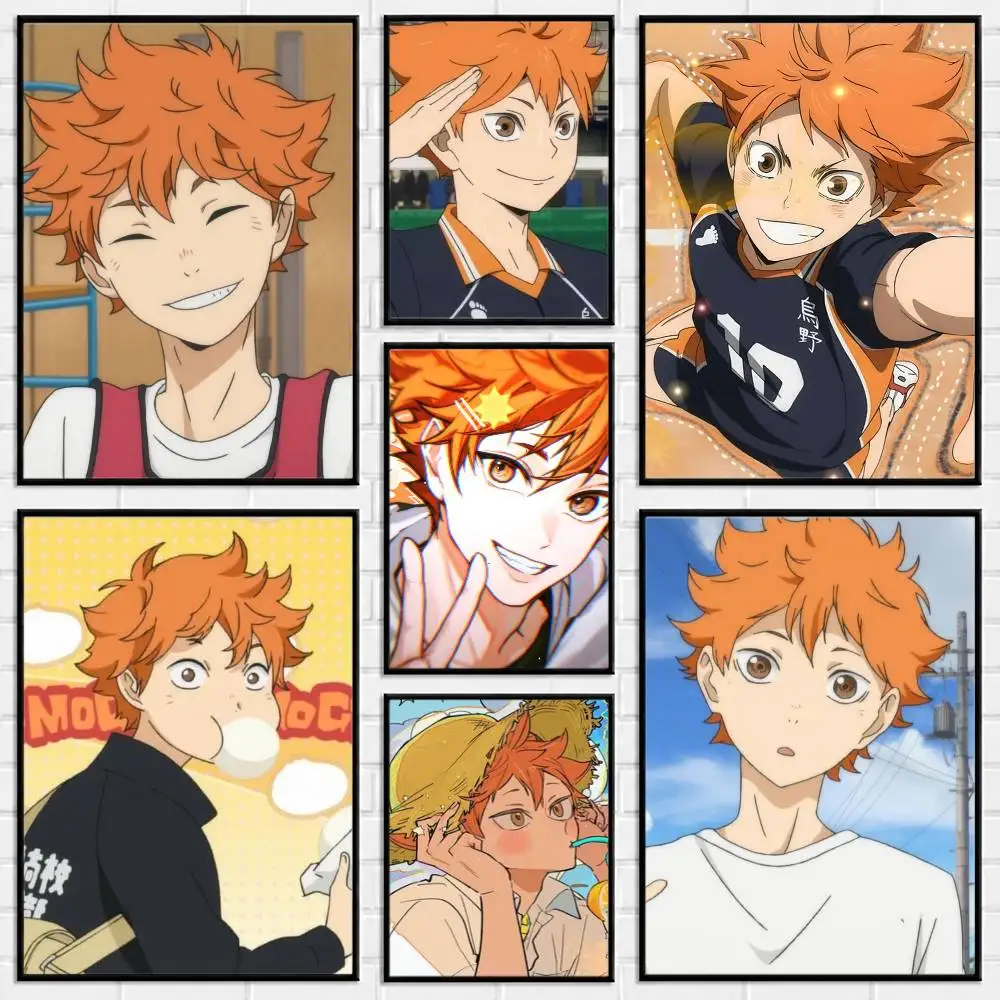 Anime S-Shoyo Hinata H-Haikyuu!! Poster Versatile HD Waterproof Wall Art Self-Adhesive Decor for Any Space Ideal Gift