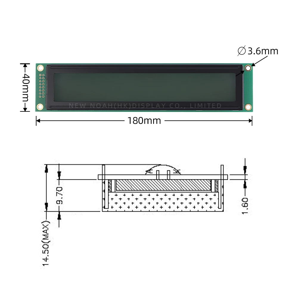European Gray Film Blue Letters 2002K-2 Character LCD Module 2X20 ST7066U Equipped With LED Backlight And Built-In LCD Module