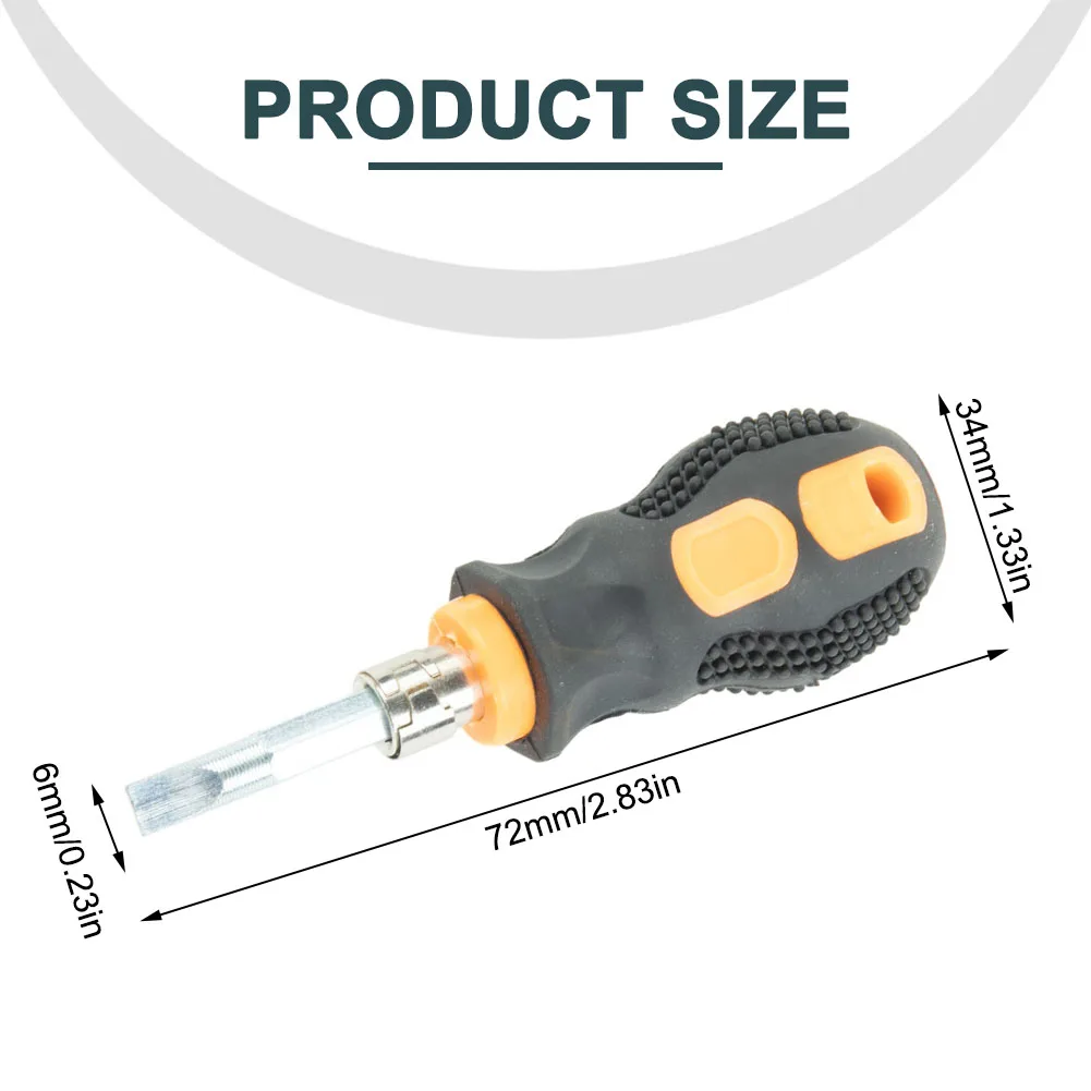 1pc Precision Screwdriver Mini Short Handle Screwdriver Portable Multi-functional Anti-Rust Bits Water Proof Screwdriver