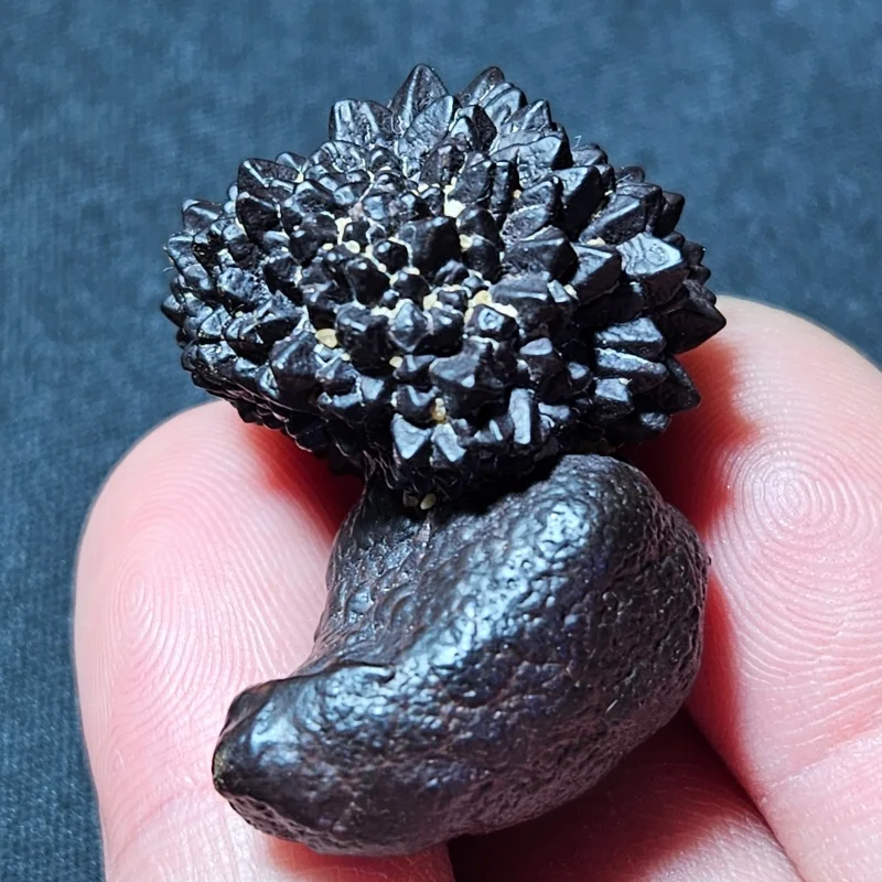 

Natural BlackUnique Mushroom Shape Mineral Specimen Collectible Reiki Healing Energy Raw Stone Gift For Feng Shui Home Decor
