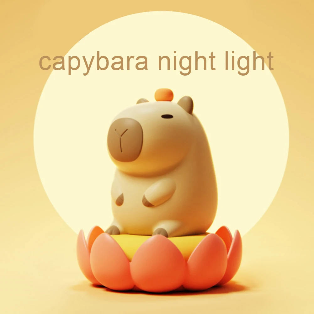 Luz LED de noche para niños, niñas, niños, 800x4,33x4,37 pulgadas, Linda lámpara de noche Capybara con batería de 4,39 mAh