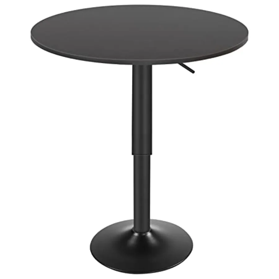 

Bar Table Height-Adjustable Round Pub Table 27-35.4 Inches Cocktail Table with Sturdy Base Modern Style Easy to Assemble Suitab