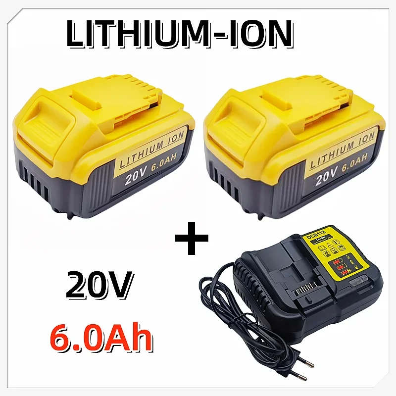 

For Dewalt Screwdriver 20V 6.0Ah DCB200 Battery Lithium-ion DCB612 DCB609 DCB205 DCB200 DCB182 for Dewalt 20V fer