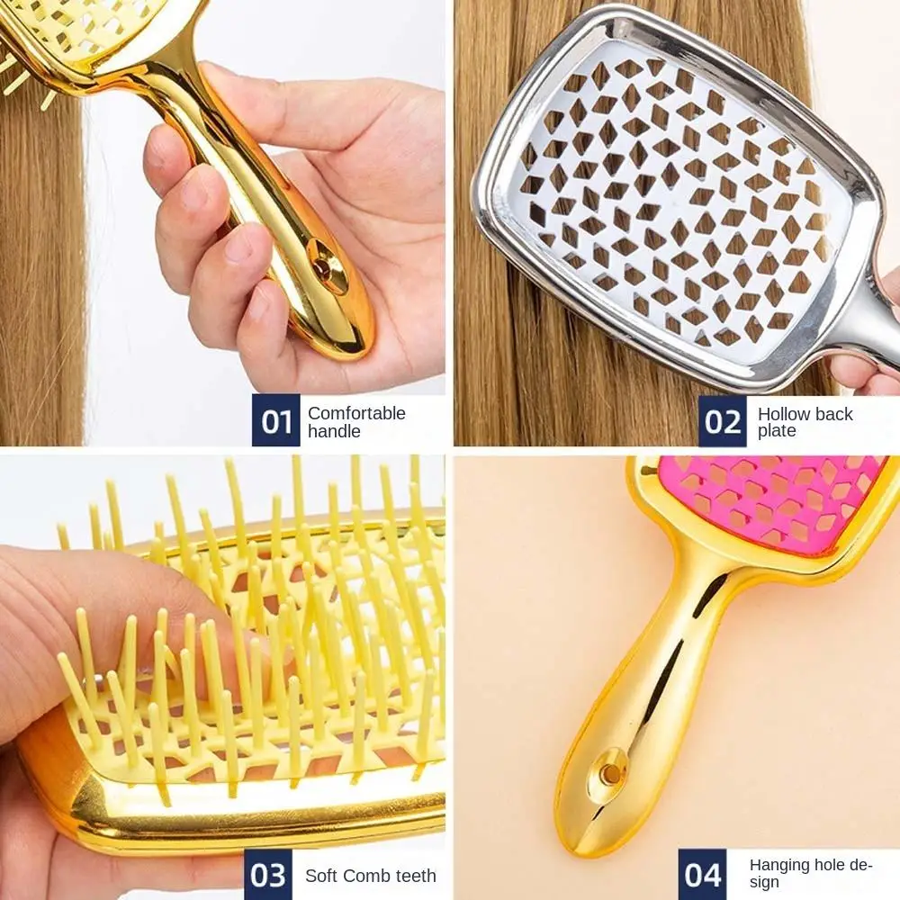 Scalp Massage Wide Teeth Scalp Massage Combs Air Cushion Comb Hollowing Out Comb Wide Teeth Massage Hair Brush