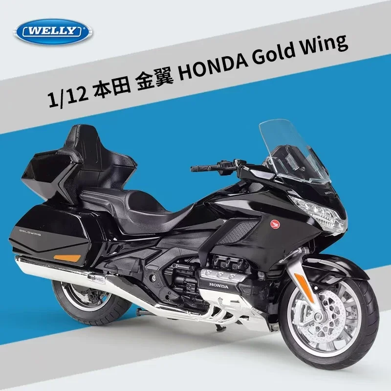 Welly 1:12 2020 Honda Gold Wing Black Diecast Motorcycle