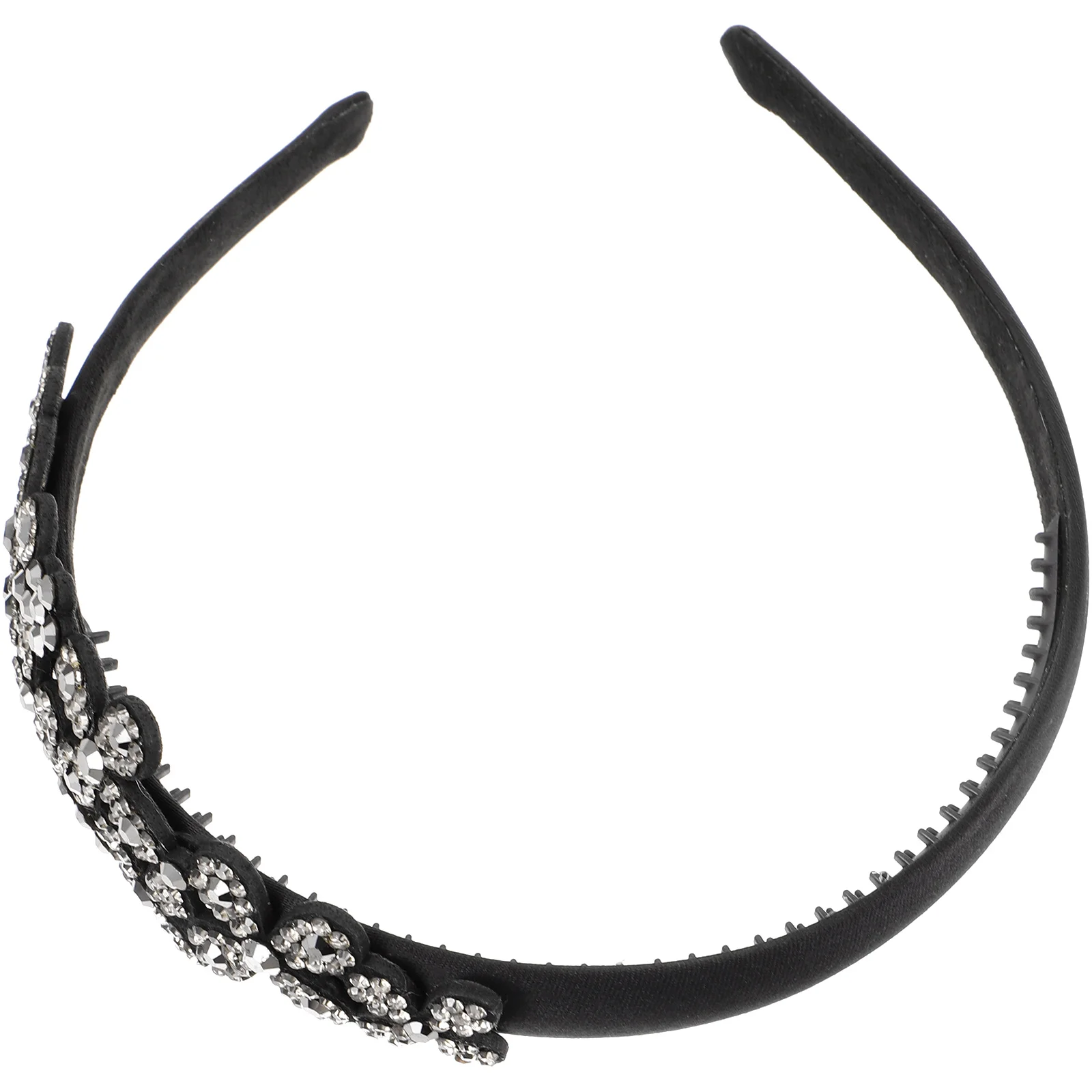 

Rhinestone Headband Women Hair Bands Small Fresh Decorative Plastic Comfortable Wide Headbands Hair Accessories Black