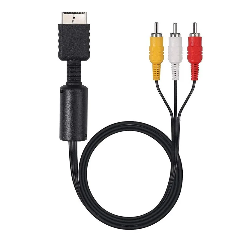 6ft/1.8m PS3/PS2/PS1 TV Connection Cable,PS2/PS3 RGB AV Cable (Dock to RCA Cable),PS2 Audio Video Cable