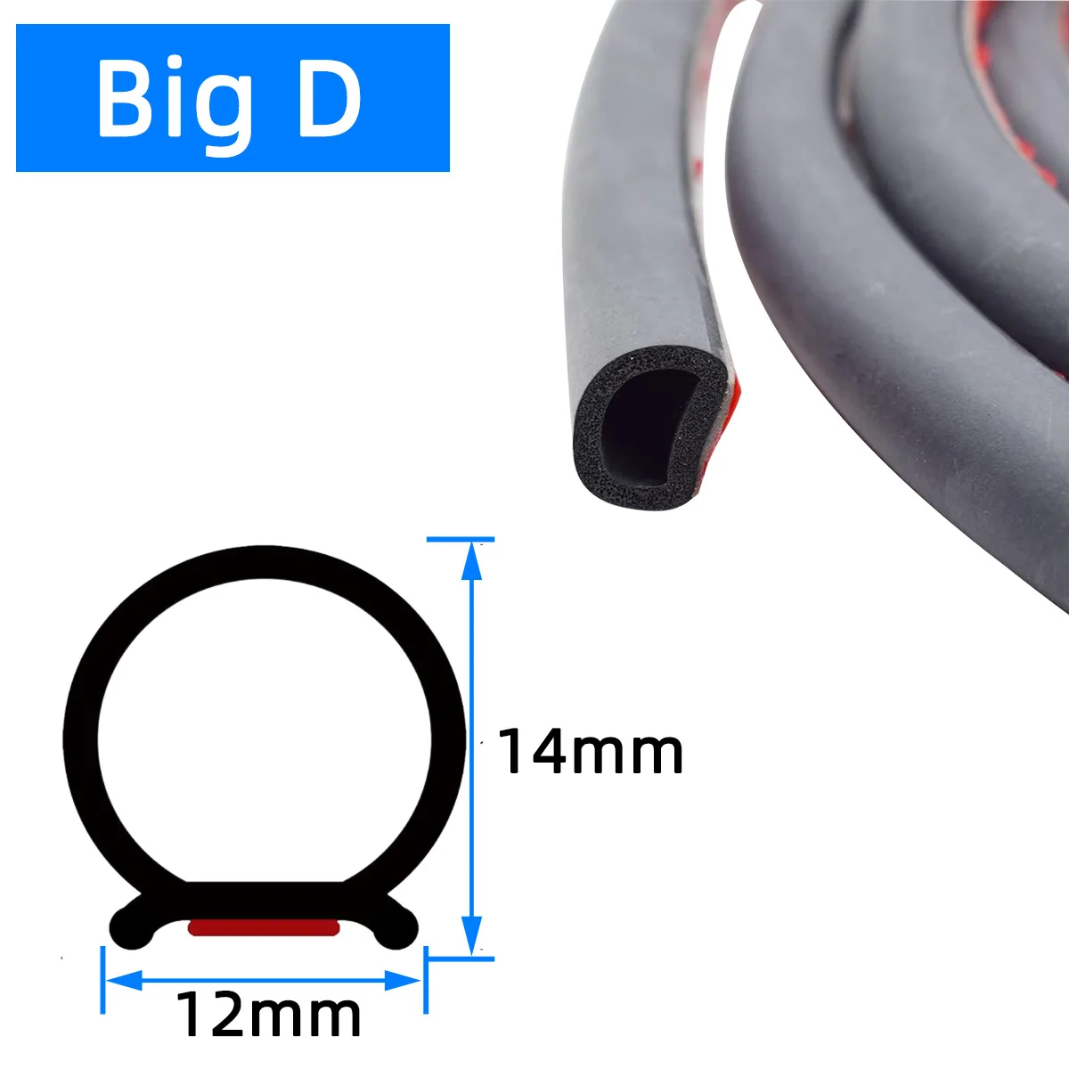 2/4/8m Car Door Seal Strip Auto Rubber Seal D B Type Noise Insulation Anti-Dust Soundproof Sealing Strips Interior Accessories