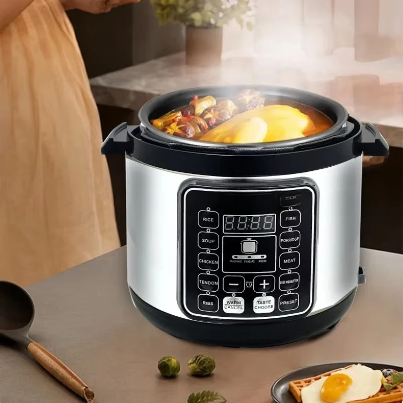 Large 6L electric pressure cooker Smart reservation Multifunctional stainless steel rice cooker Crossover household kitchen