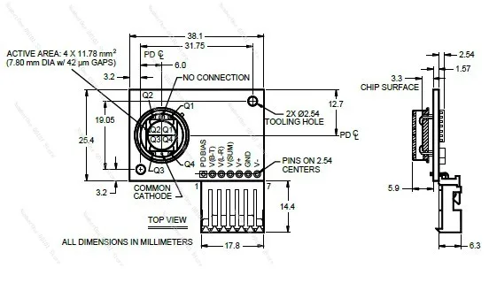 QP50-6 SD2 Silicon Four Quadrant Detector Module Germany First Sensor Spot Alignment