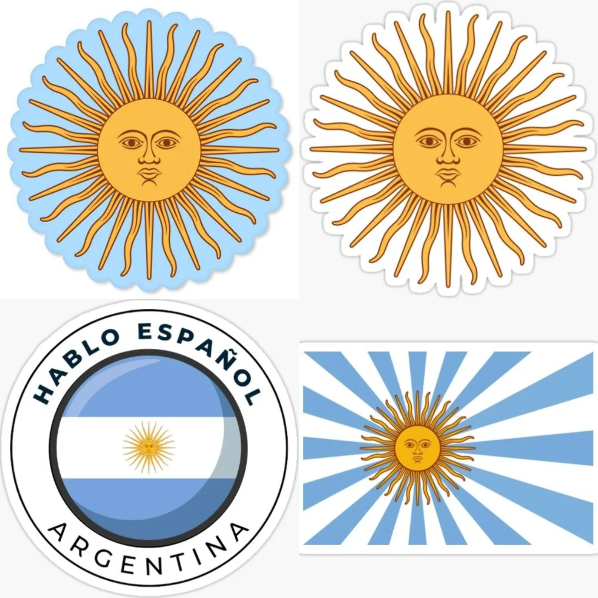 Argentina Sun of May Sol de Mayo Car Bumper Sticker Window Decal Boat Parts Vinyl Mobile Phones Electric Motorcycle Accessory