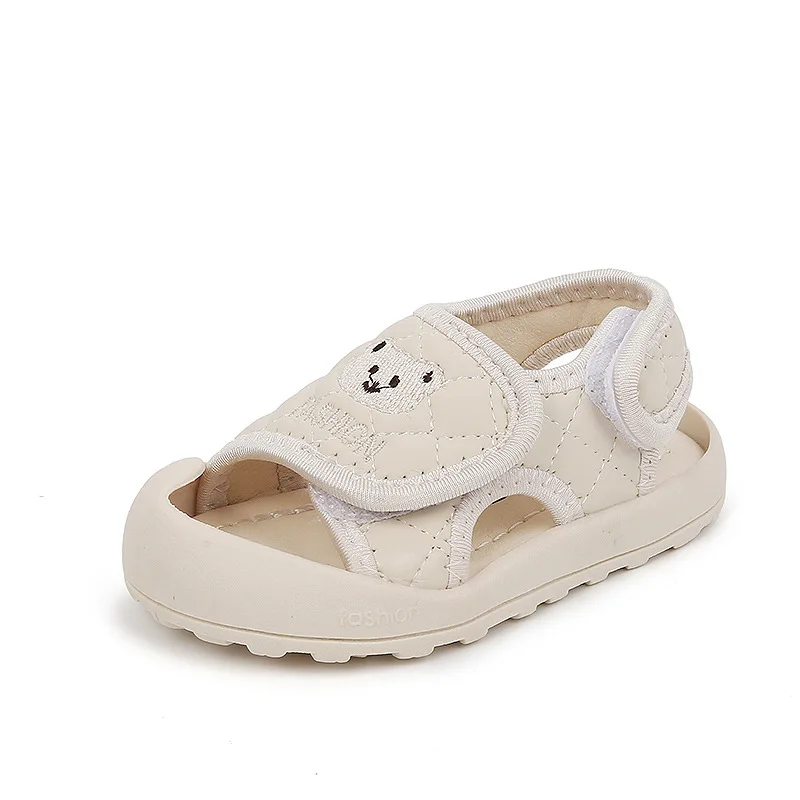 Summer Baby Shoes Embroidery Bear Toddler Sandals for Girls Boys Non-Slip Soft Sole Sandal First Walkers Infant Casual Shoes