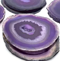 Large Agate Slice Crystal SLAB Geode Mineral Coaster Teacup Tray Adiabatic Nail Art Palette Healing Reiki Pendant Decor 1pc