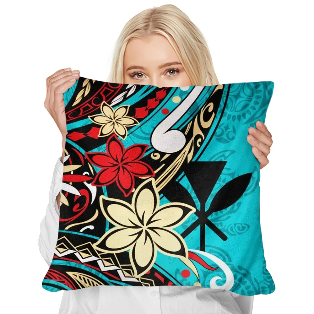 CLOOCL Polynesian Pillowcase Beautiful Hawaii Turtles Double Side Printed Cushion Cover for Sofa Car Home Decor Throw Pillowcase