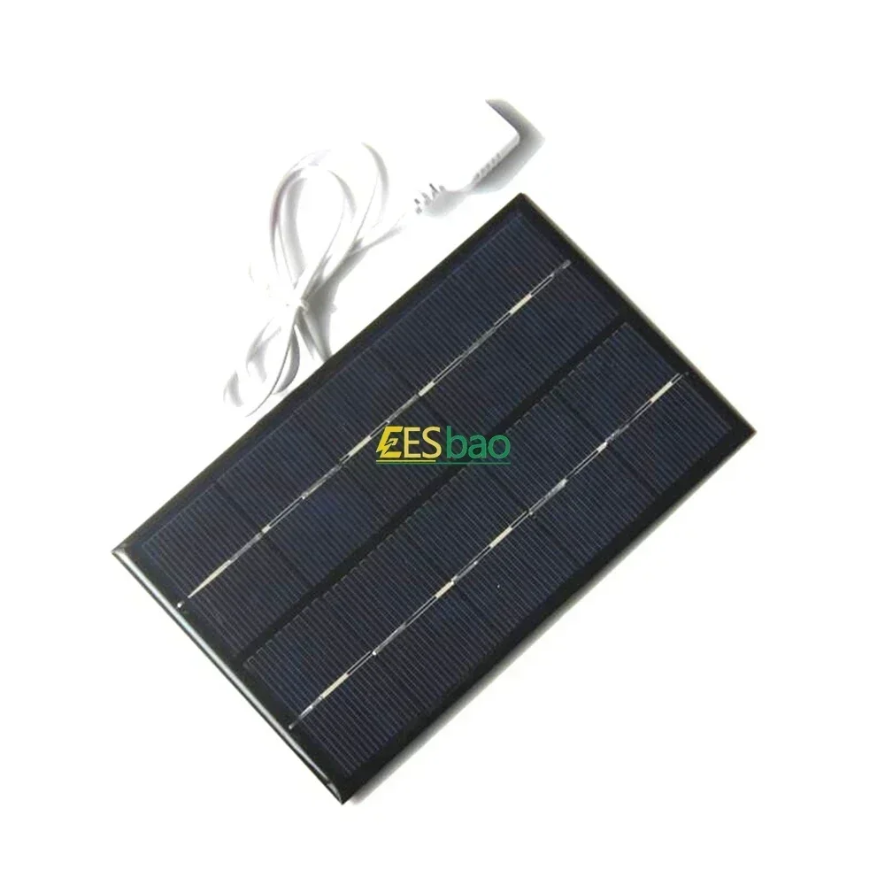 USB Solar Panel Outdoor 5W 5V Portable Solar Charger Pane Climbing Fast Charger Polysilicon Travel DIY Solar Charger Generator