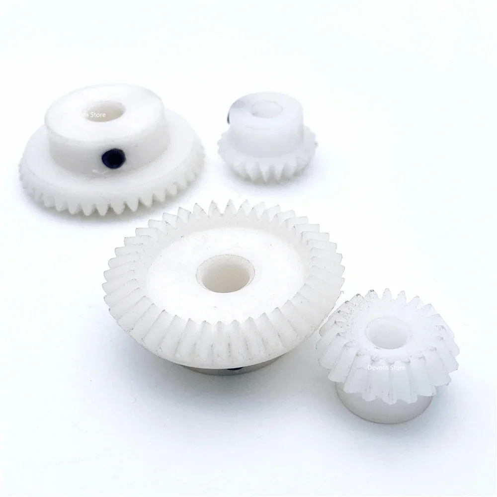 1:2 POM 1M 20T 40T Plastic Nylon Straight Bevel Gear Transmission Small Toy 20 Teeth 6mm 40 Teeth 8mm Parts