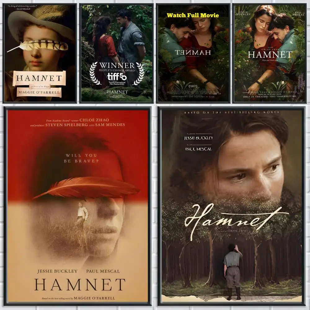 Biografía película Hamnet Poster HD versátil impermeable arte de pared decoración autoadhesiva para cualquier espacio regalo Ideal