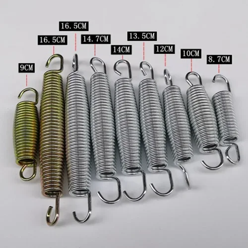Imagen 2 del producto Resortes de acero galvanizado de repuesto para trampolín con herramienta de instalación 8,7/9/10/12/13,5/14,7/16,5/17,8 cm de longitud disponible