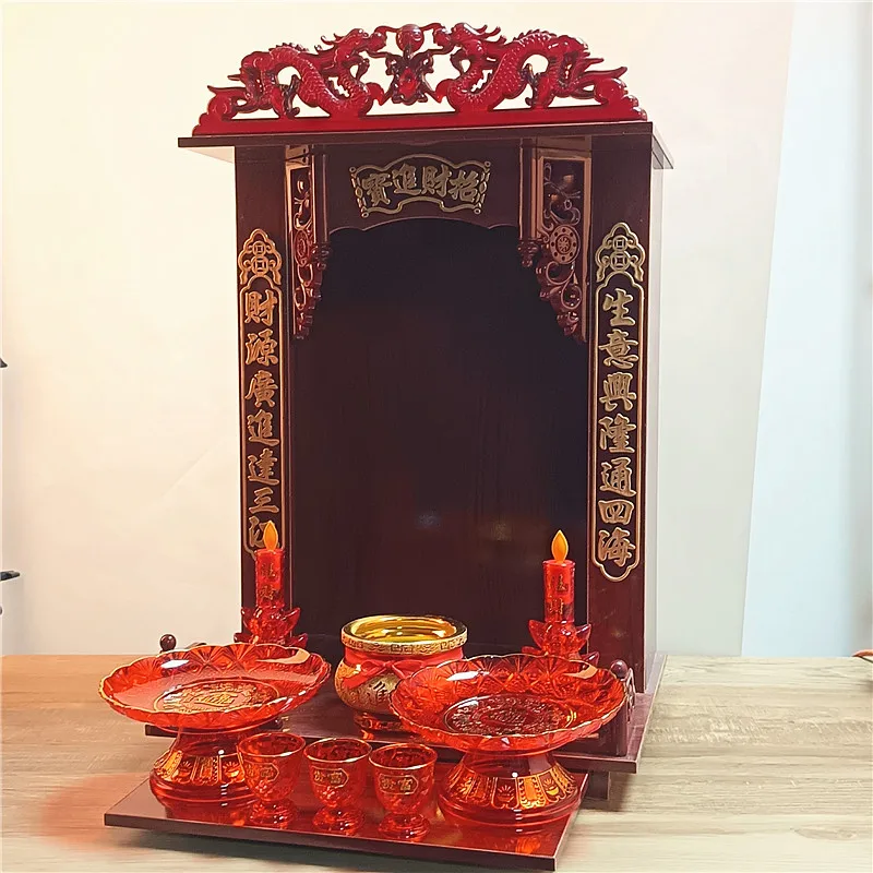 

Cz god of wealth altar table incense altar buddha assembled niche guan gongfor home wall-mounted shelf altar cabinet