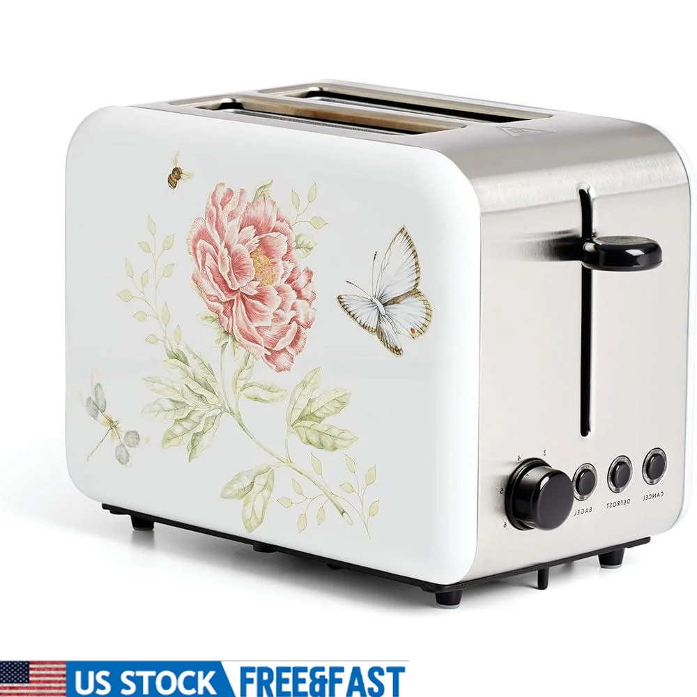

Durable Enamelware Toaster 900W Bread Appliance Stainless Steel Kitchen Tool Hand Wash 7.5H x 10.5L High Quality