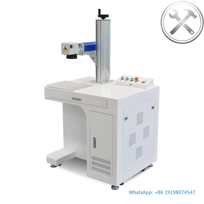 

20W 30W 50W Fib r Marking Machin with Rotary Axis and Fixtur for Circular M tal ngraving