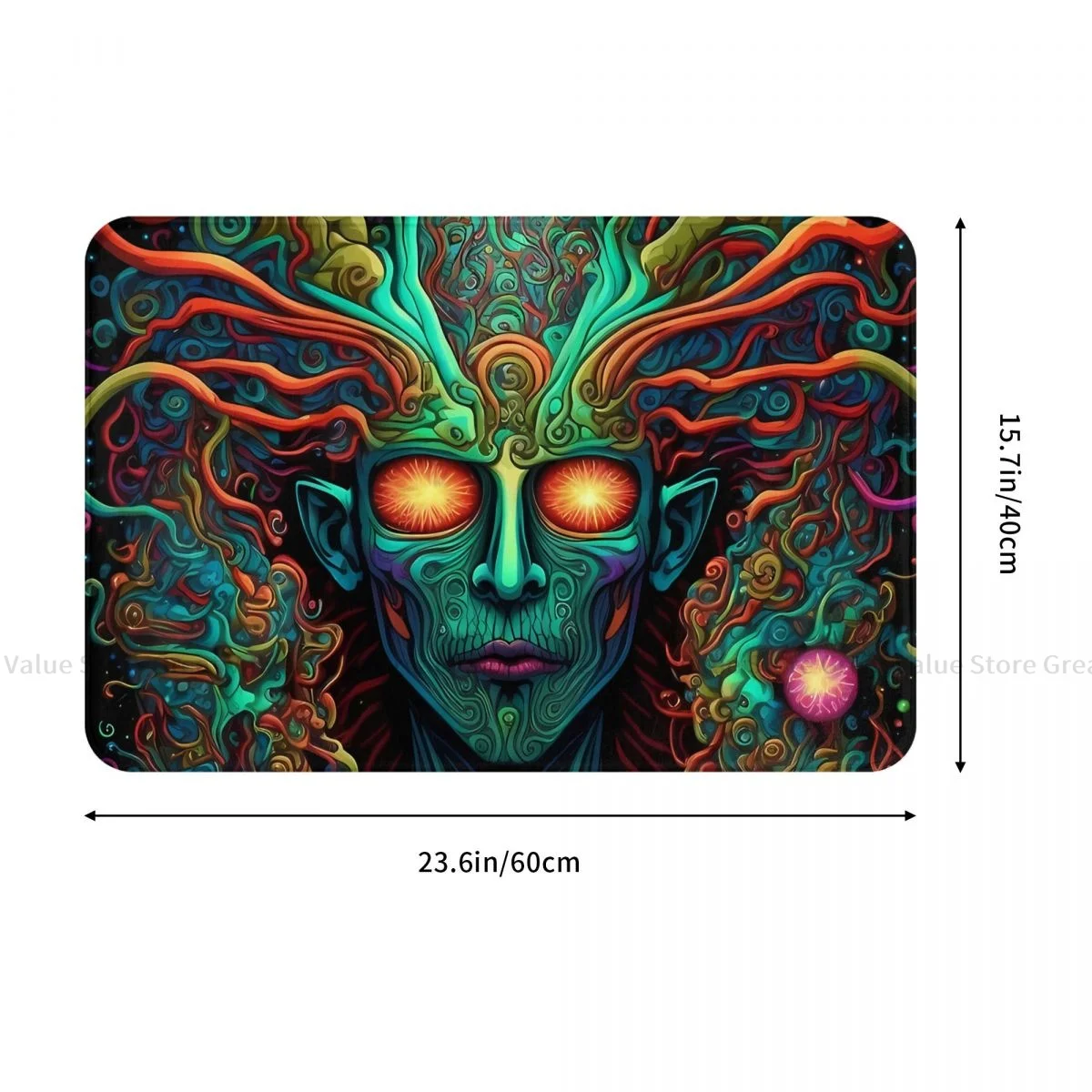 Medusa Mythology Non-slip Doormat Hive Mind Chief Living Room Kitchen Mat Prayer Carpet Home Modern Decor