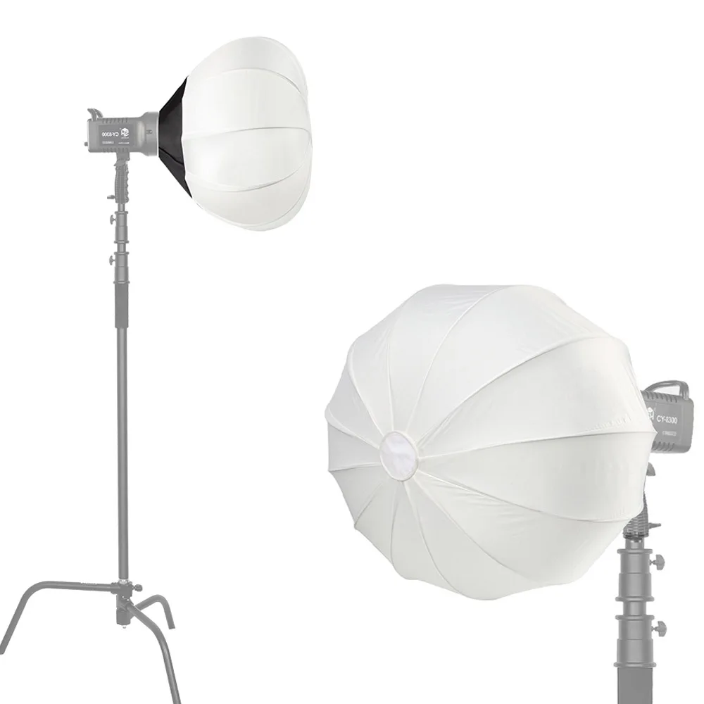 SH 65CM Bowens Mount Softbox and 100W Lamp Globe Lantern Quick Ball Diffuser Ring Soft Light ModifierFilm-Making Video Shoot