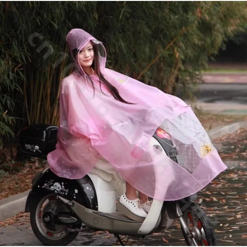 for 155-175cm Women's Motorcycle Rider Riding Raincoat Girls Single Electric Scooter Thickened Poncho European US