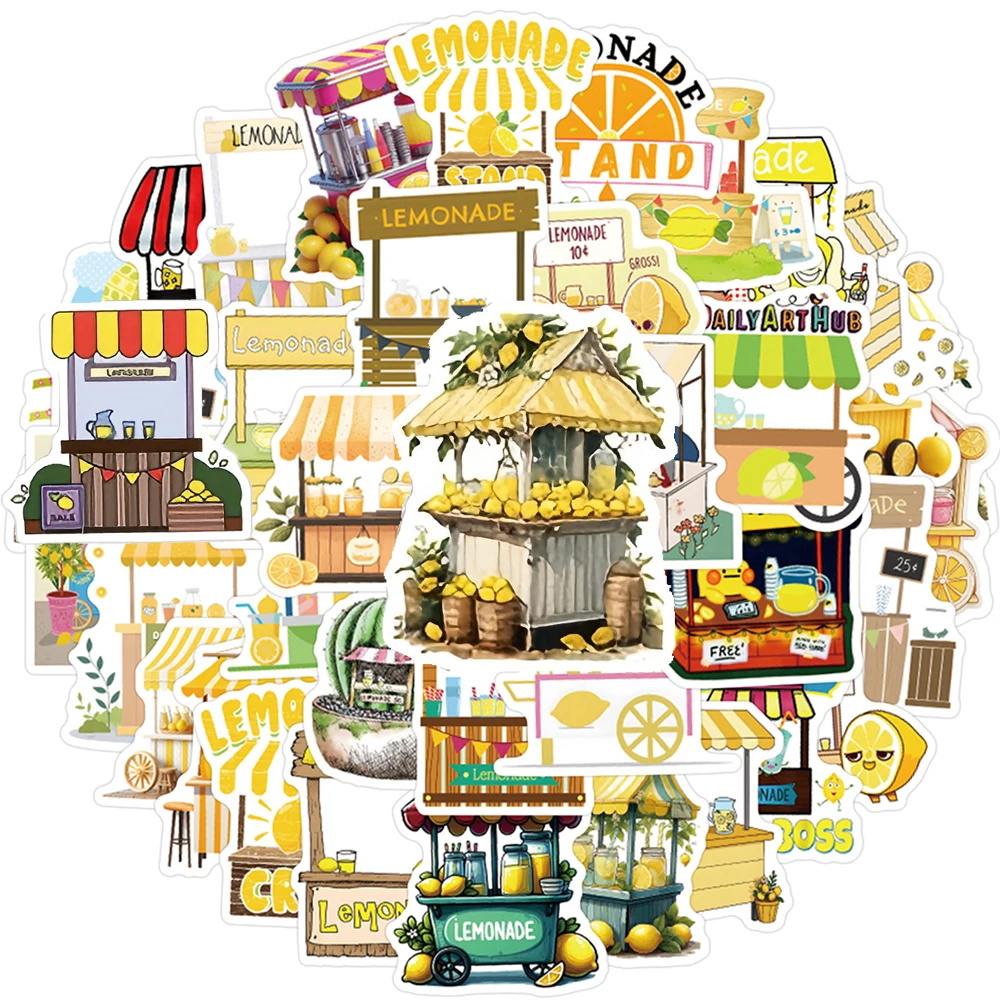 

10/30/55pcs Cute Funny Cartoon Lemonade Stand Graffiti Stickers Laptop Phone Suitcase Decoration Sticker Decal Kids Classic Toy