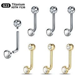 1/10Pcs G23 Titanium Christina Vertical Hood Piercing Internal Thread CZ Crystal Belly Button Ring Body Piercing Jewelry 14G