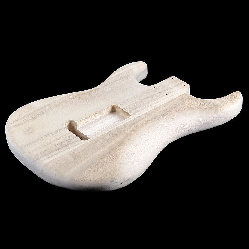 Unfinished Electric Guitar Body Paulownia Wood Body for ST Guitar Replacement Part