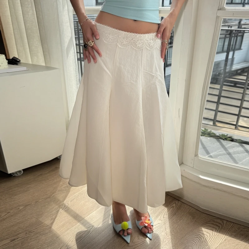

2026 Summer New Hot Selling Fashionable Temperament Elegant Slim Fit Versatile Loose Solid Color Skirt