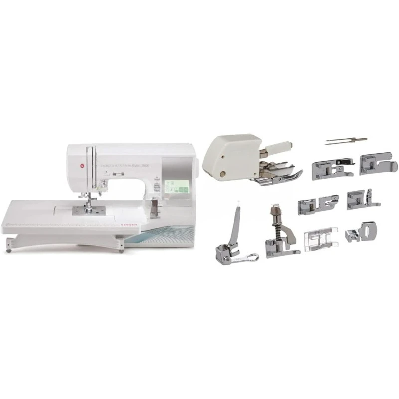 Stylist-Computerized Sewing Machine with Accessory Kit, Includes 9 Presser Feet, Twin Needles, Case, 9960