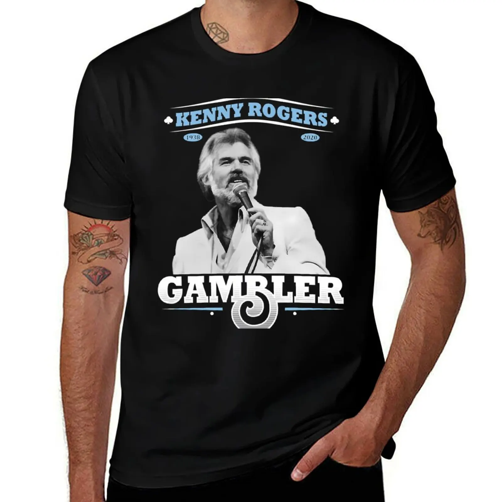 Kenny rogers tribute the gambler T-Shirt Basic Casual Short Sleeve Cotton Shirt T-Shirt