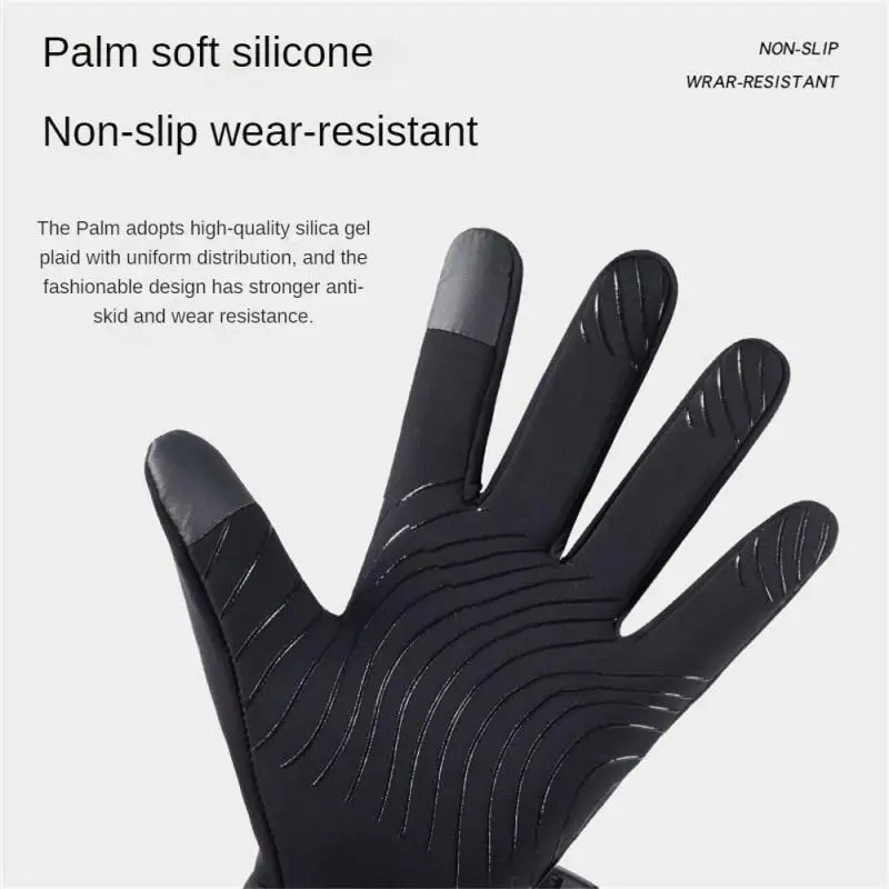 Зимние теплые велосипедные перчатки, ветрозащитные, водонепроницаемые, нескользящие перчатки для сенсорных экранов, для занятий спортом на открытом воздухе, мотоциклетные велосипедные перчатки