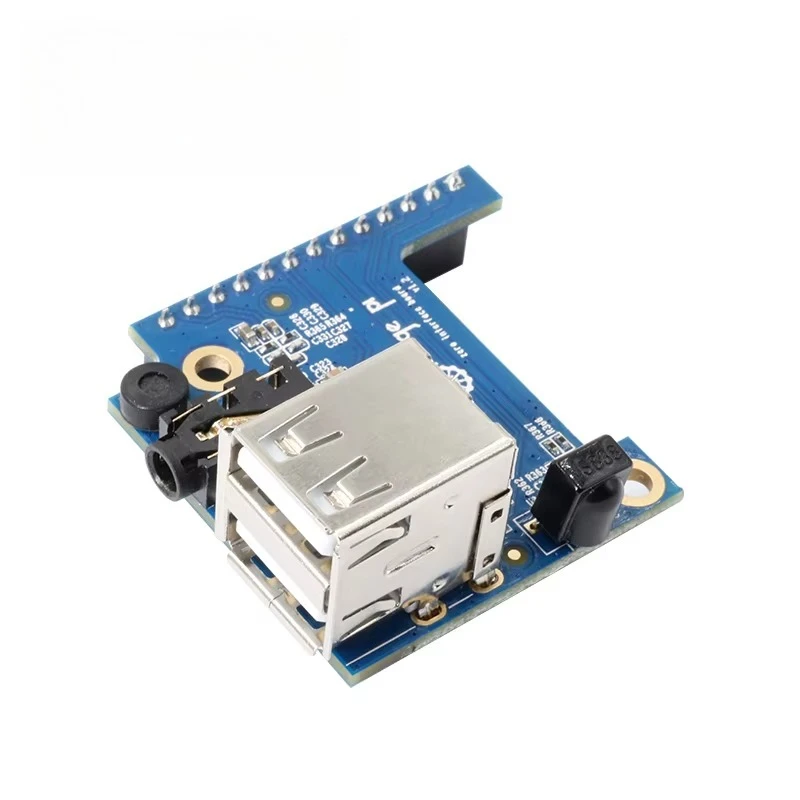 Orange Pi Zero2W Interface Board USB 2.0 X 2 Audio Video Mic IR Receiver Development Board for OPI Zero2W