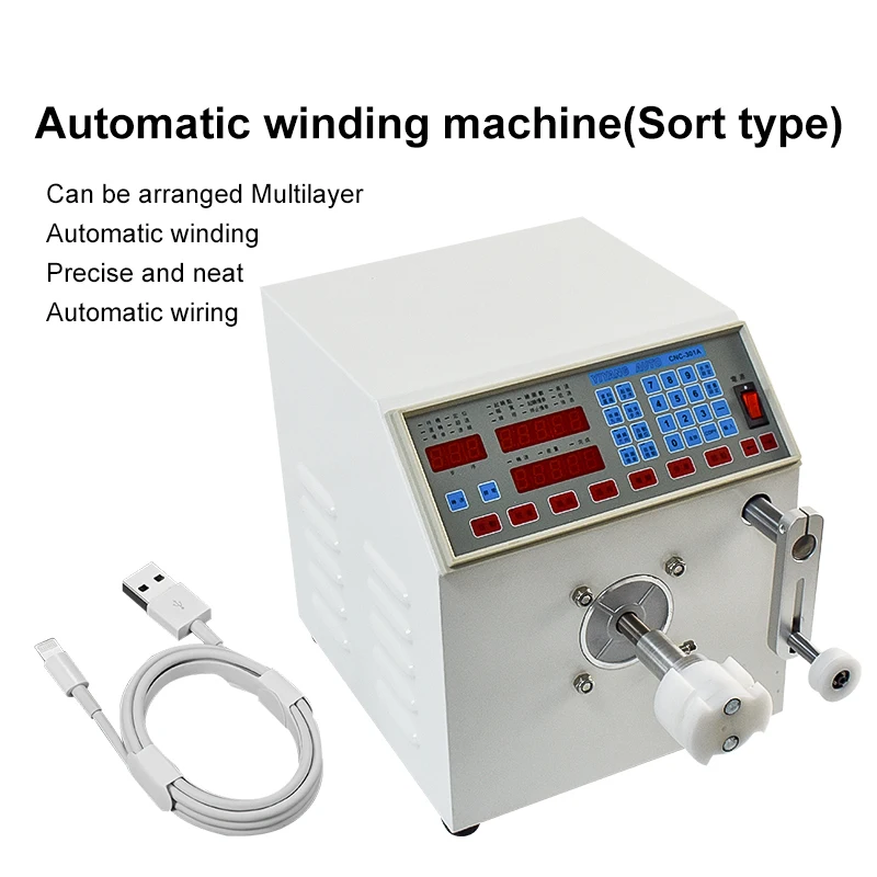 ماكينة لف ربط الكابلات الأوتوماتيكية 1-15 مللي متر متعددة الوظائف USB بيانات HDMI كابل لف آلة الربط مع تسجيل متر