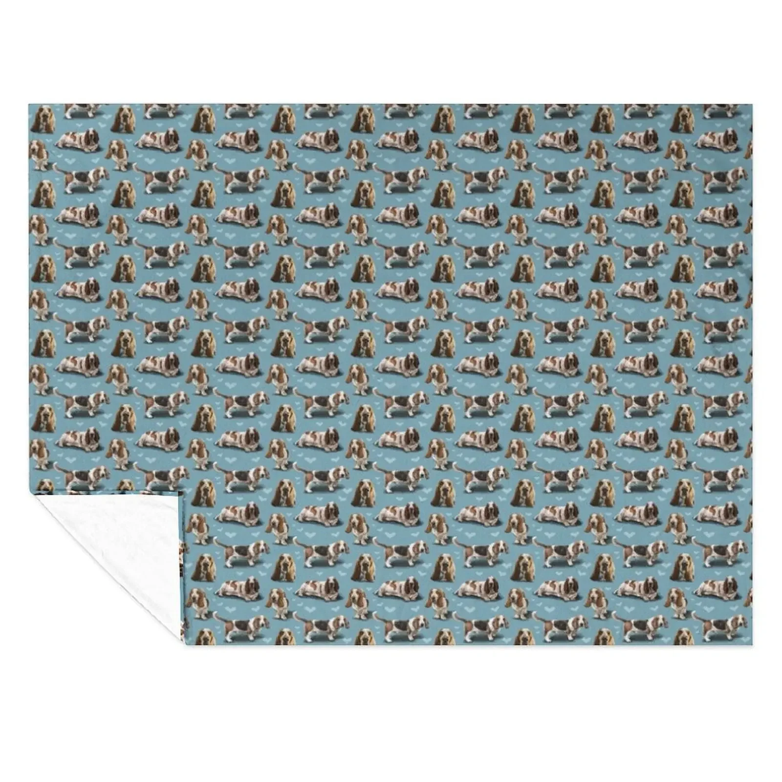 

The Basset Hound Throw Blanket Furry Beach Shaggy Soft Big Blankets