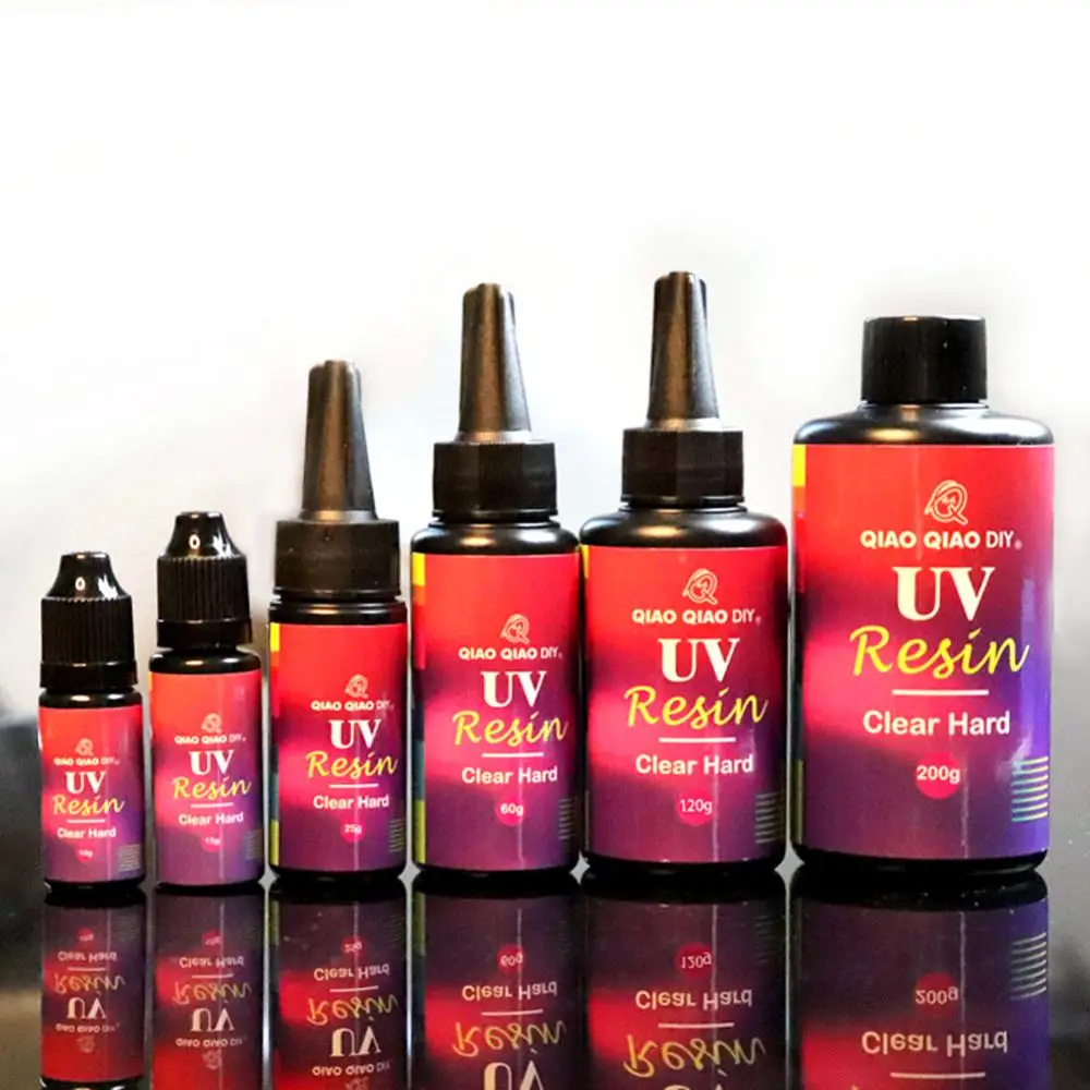 

10/15/25/60/120/200g UV Resin Hard Glue Ultraviolet LED DIY Varnish Quick Drying Clear Resin UV Glue DIY Jewelry Making Tools